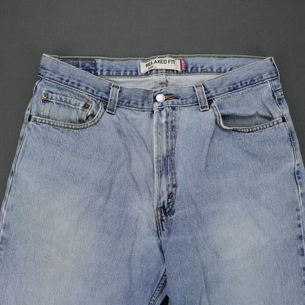 Levis 550 Jeans Relaxed Fit Straight Leg Mens 36x30 Blue - Picture 2 of 13